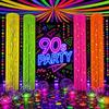 Tube Hanging Design Neon Tassel Curtain Fluorescent Streamer  Under Black Light