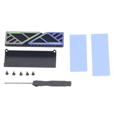 Радиатор для M.2 2280 SSD из алюминиевого сплава, быстрое рассеивание тепла, кулер для M.2 2280 SSD с силиконовой прокладкой для настольного компьютера