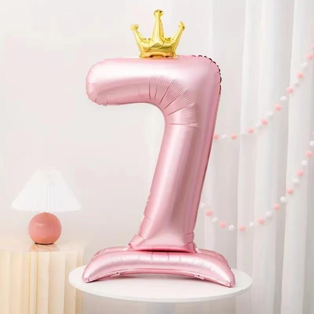 42 Inch Digital Balloon Princess Birthday Aluminum Foil Jumbo Number Balloon Girls Birthday Favor Party Ballons