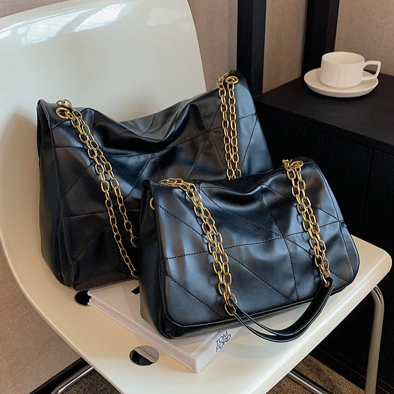 Rhombus Chain Bag Women's Large-capacity 2025 New Fashion Autumn and Winter Versatile Shoulder Messenger Bag Tote Bag