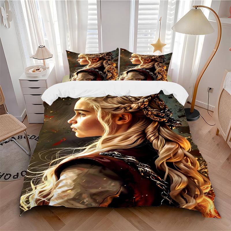 Fantasy Warrior Bedding 3 Piece Set Hd Print Duvet Cover Pillowcases For Teens Adult Bedroom Decoration Christmas Gift C9211372