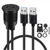 Двойной USB 3.0 на Type-C Двойной Порт Удлинительный Кабель Водонепроницаемый Дизайн для Автомобильных Зарядных Потребностей Включая Монтажный Комплект