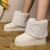 Winter Women's Snow Boots Warm Thickened Round-toe Fashion Boots Mid-heeled Suede Thermal Sleeves Fashion Women's Platform Boots