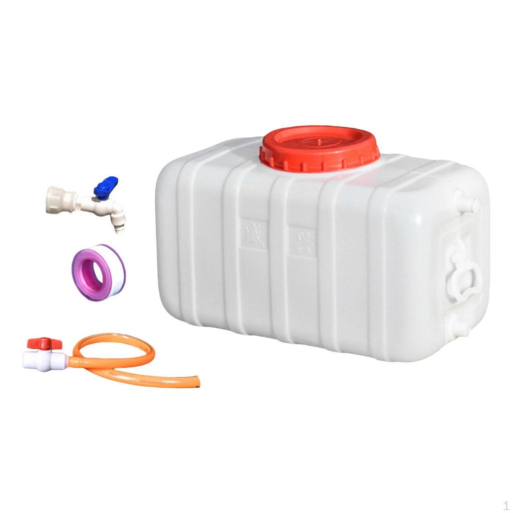 Camping Water Container with Tap And Hose, Versatile, , Horizontal Storage Bucket for
