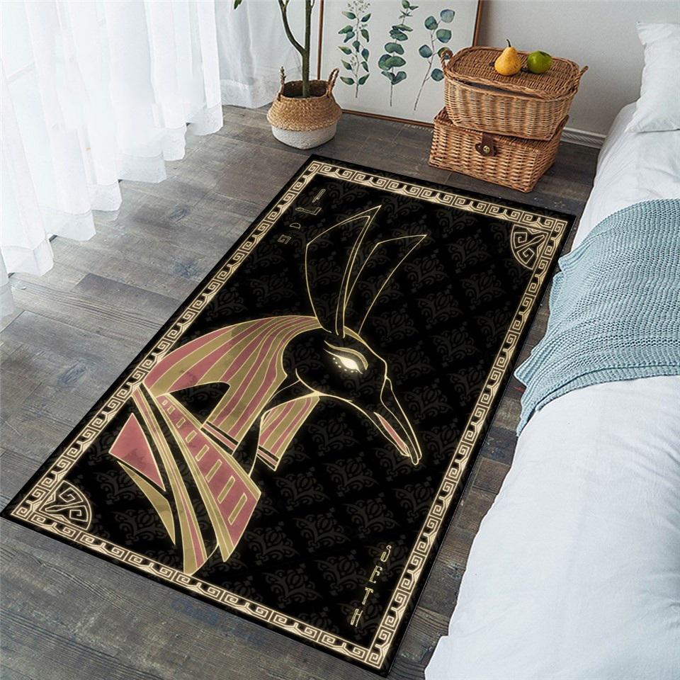 Cool Egyptian Gods themed rugs for living room decor floor  and bedroom  home rug decor, stain resistant  mats