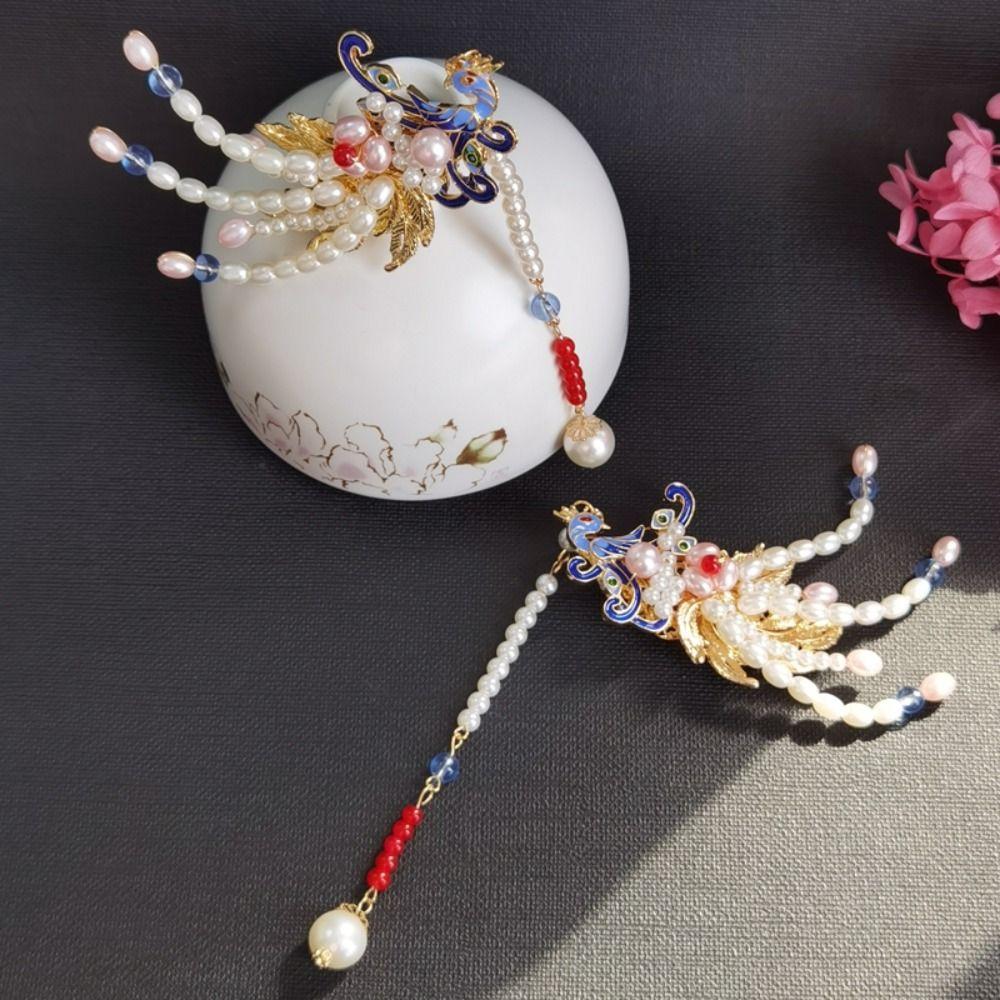 Pearl Chinese Style Hairpin Tassel Hanfu Headwear Antique Hanfu Hair Stick  Girl Hair Accessories