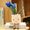 New 35 /25cm Lifelike Tulip Plush Toys Stuffed Soft Plants Bookshelf Decor Doll Creative Potted Flowers Pillow For Girls Gift