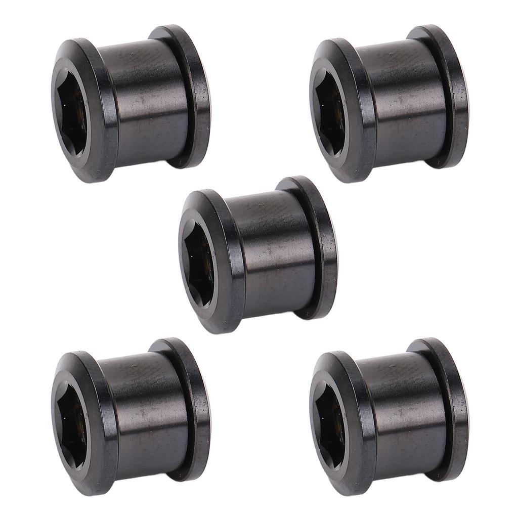 5 шт. 6,5 мм болтов для одной передней звезды, комплект из высокопрочного титанового сплава, универсальный комплект болтов для передней звезды для велосипеда, черный