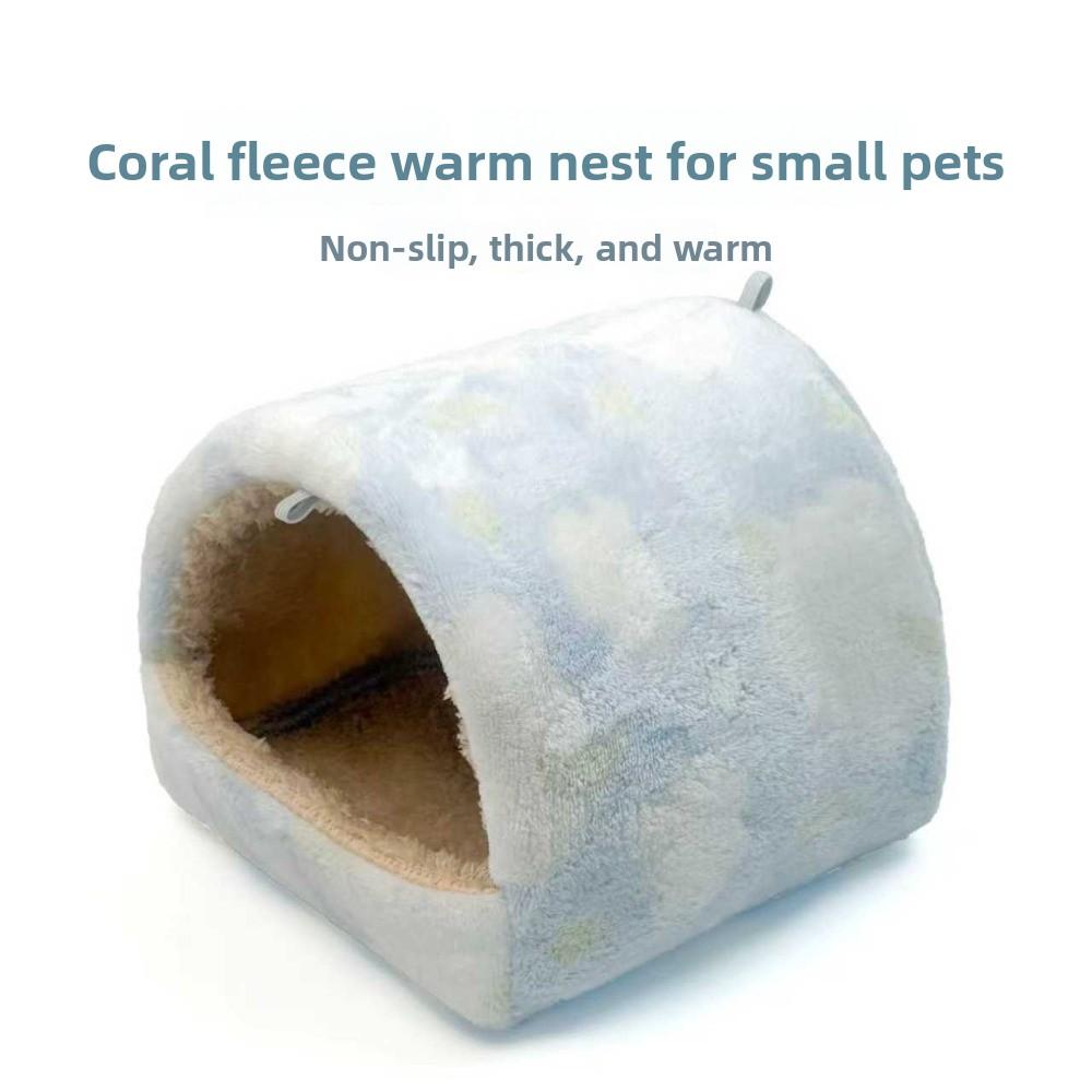 Удобный подвесной гамак для хомяка Мультяшный узор Подвесная клетка для хомяка для морской свинки/хорька