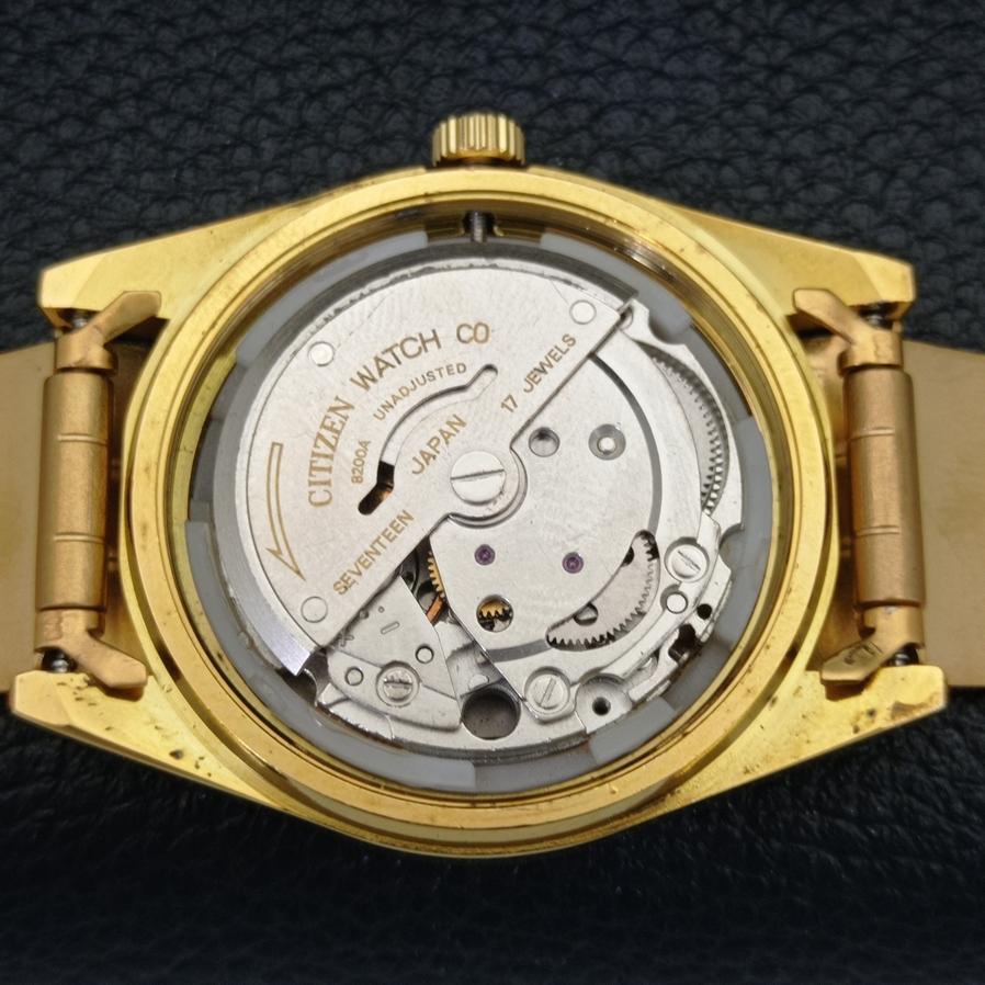 ВОССТАНОВЛЕННЫЕ JAPAN CITIZEN AUTOMATIC 8200 МУЖСКИЕ ЧАСЫ АРАБСКИЙ КРАСНЫЙ ЦИФЕРБЛАТ a427231-2
