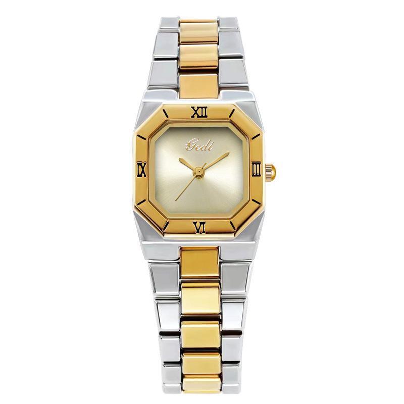 Medieval Gold Steel Belt Watch Women'S High-Value Niche Square Quartz Watch Women'S High-End Quartz Watch