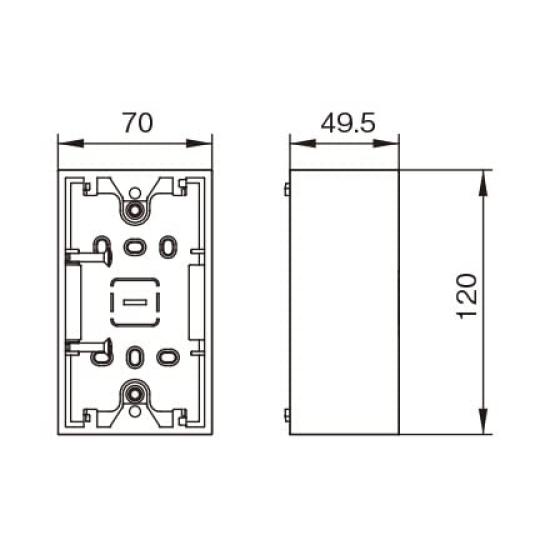 Panasonic Высота корпуса расширения экспозиции серии Advanced, матовый белый WVA7200W 49,5 мм