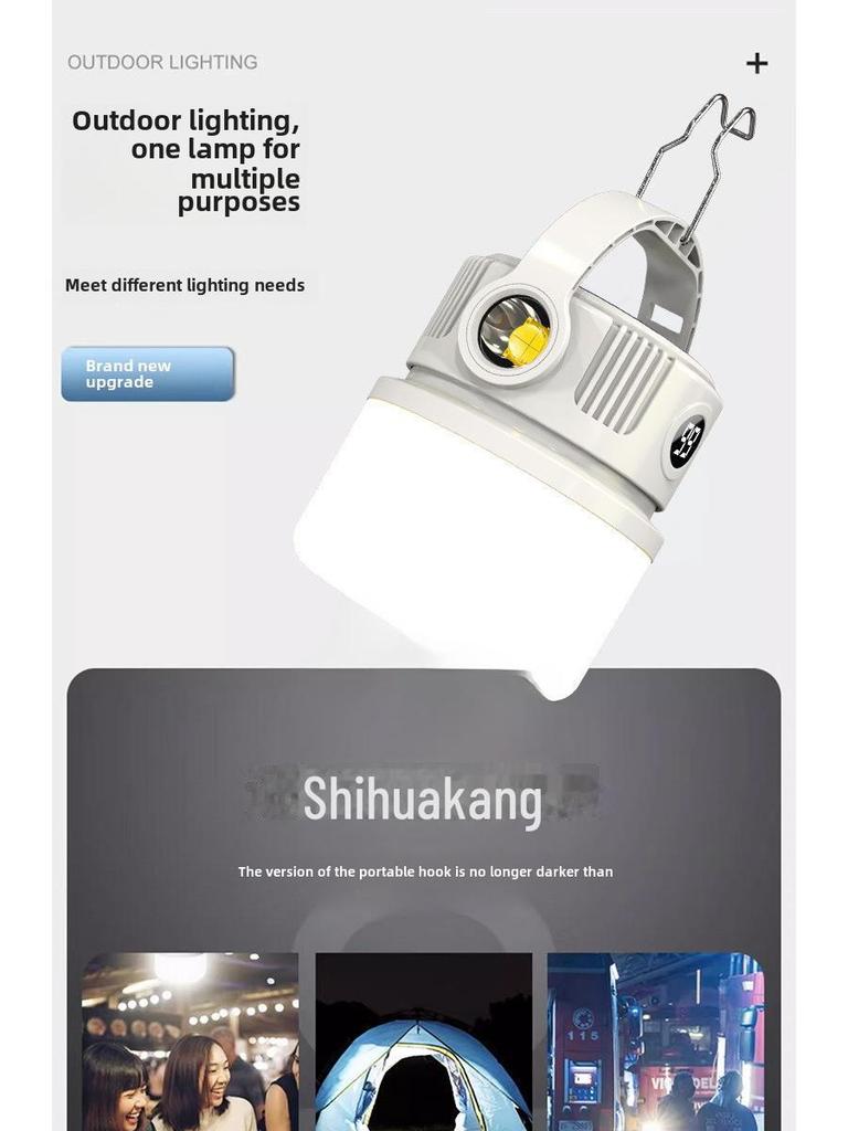 Portable Solar Camping Lamp with Long Battery Life and Bright Light