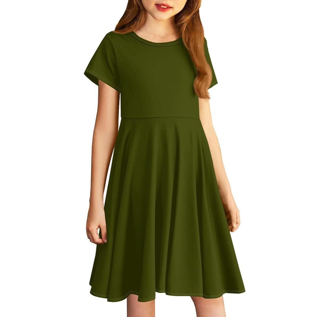 Girl Skirt Cute Solid Color Dress For Children Little Skirt