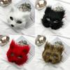 1 шт. Хэллоуин Косплей Вечеринка Костюм DIY Аксессуары Искусственный Мех Лиса Маска Пушистая Половина Лица Имитация Животного Кошка Маска,/