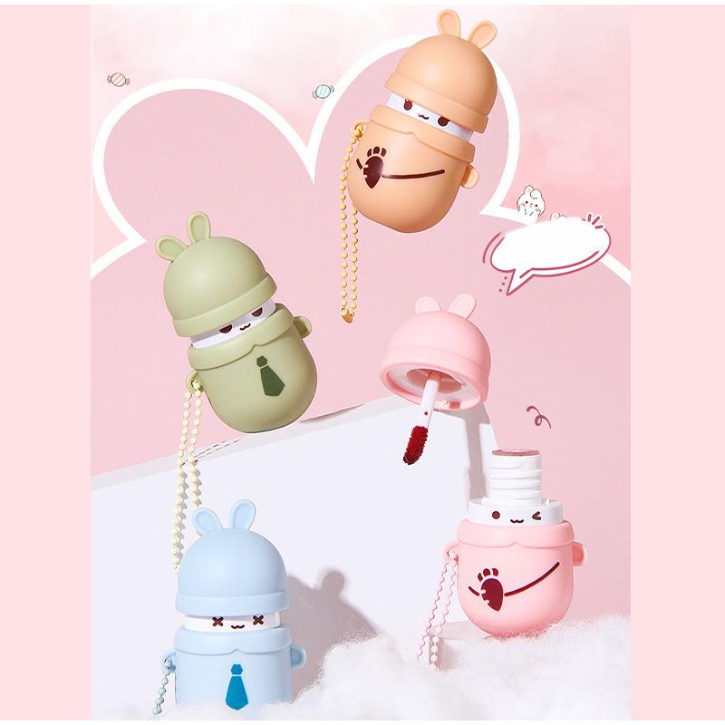 New Water Mist Pure Desire Lipstick Cute Rabbit Keychain Lip Mud Girls Lipstick Korean Makeup Girls Lip Gloss Girls Cosmetics