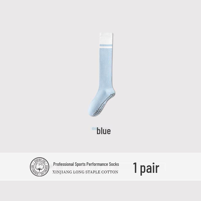 Women's Non-Slip Calf Compression Socks for Running & Yoga with Gel Dots