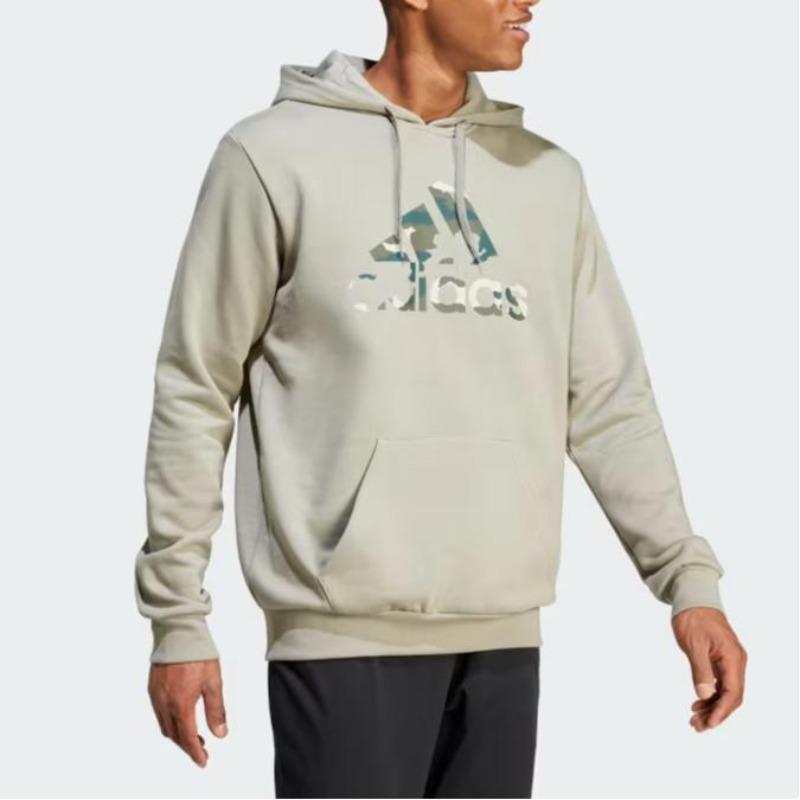 adidas Толстовка с капюшоном Camo Graphic Silver Pebble для мужчин в уличном стиле IY0740