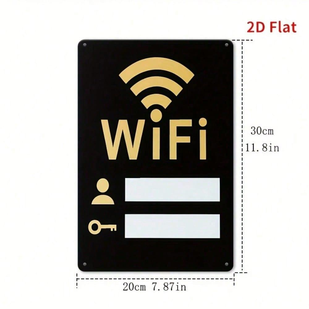 Ретро Металлическая Вывеска Wifi 8x12 Дюймов Винтажный Декор Стены Водонепроницаемая Железная Табличка