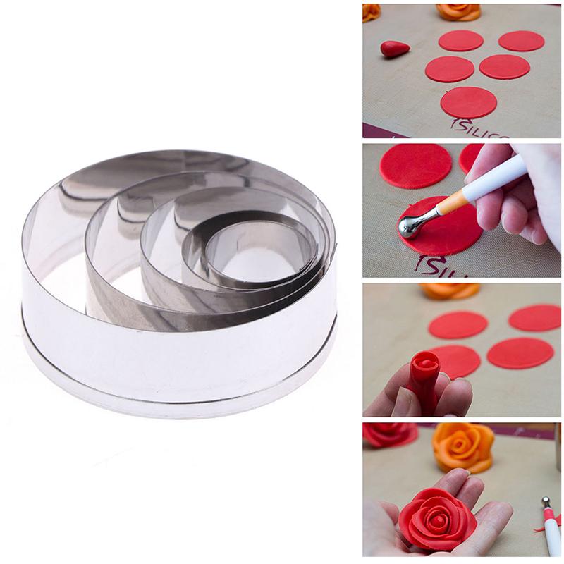 5Pcs Diy Round Polymer Clay Cutter Molds Pottery Ceramic Cutting Mould Tool