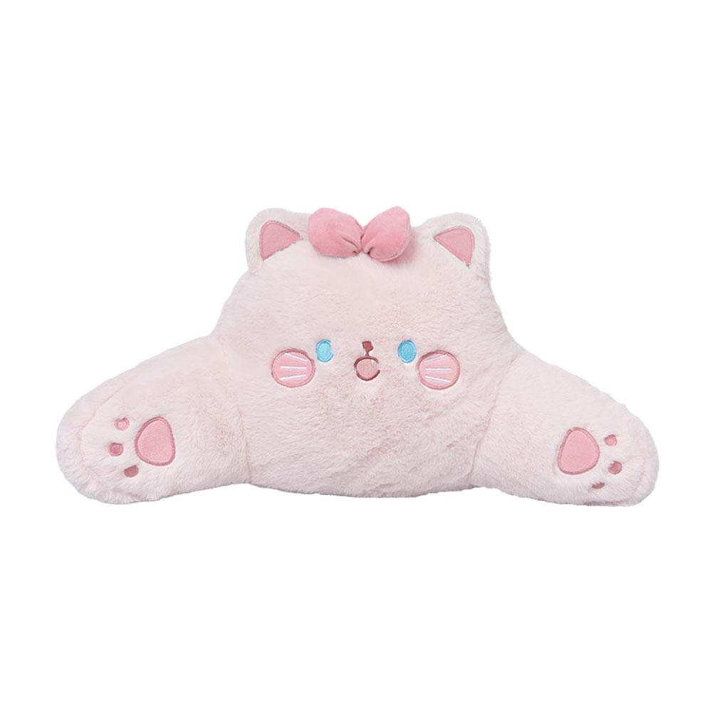 Подушка для шеи в машину, симпатичная плюшевая мультяшная подушка с бантом в виде медведя, подушка для отдыха в дороге, подушка для шеи, подголовник, кавайные аксессуары для салона автомобиля