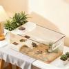 Basking Area Reptile Terrarium Transparent Turtle Breeding Box Turtle Tank  for Tortoise Terrapin