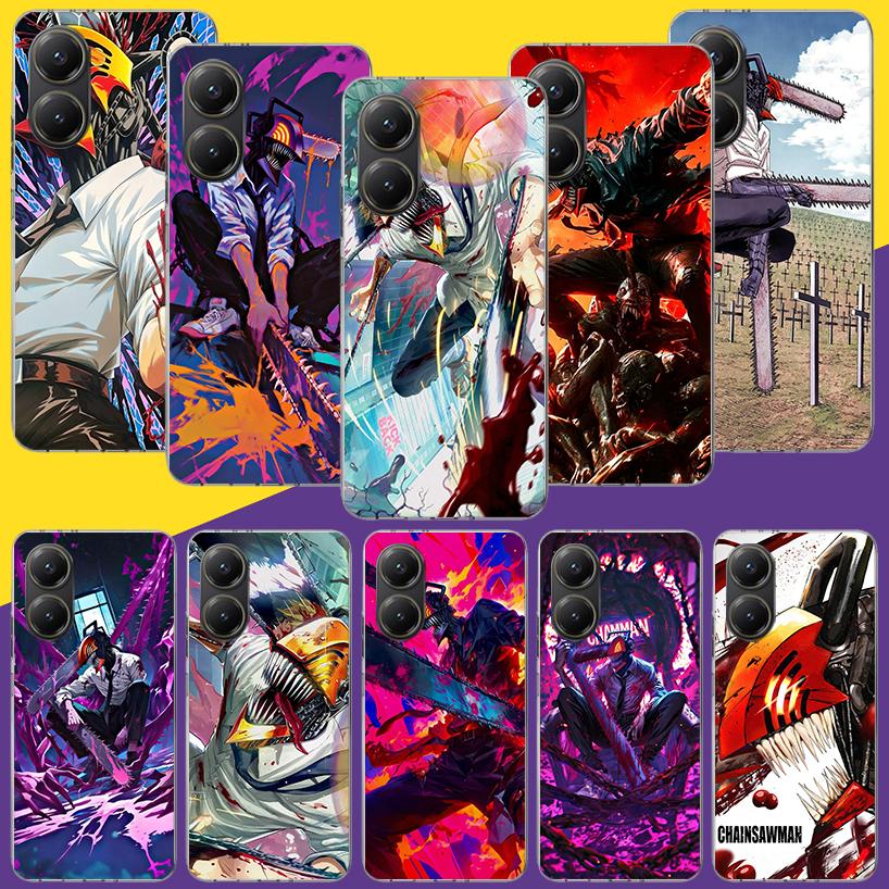 Чехол для телефона Chainsaw Man Denji Для Xiaomi Poco X7 X6 X5 Pro F7 Ultra Redmi 15C 15 13 13C 12 12C 10 10A 10C 9 9A 9C 9T Обложка Po