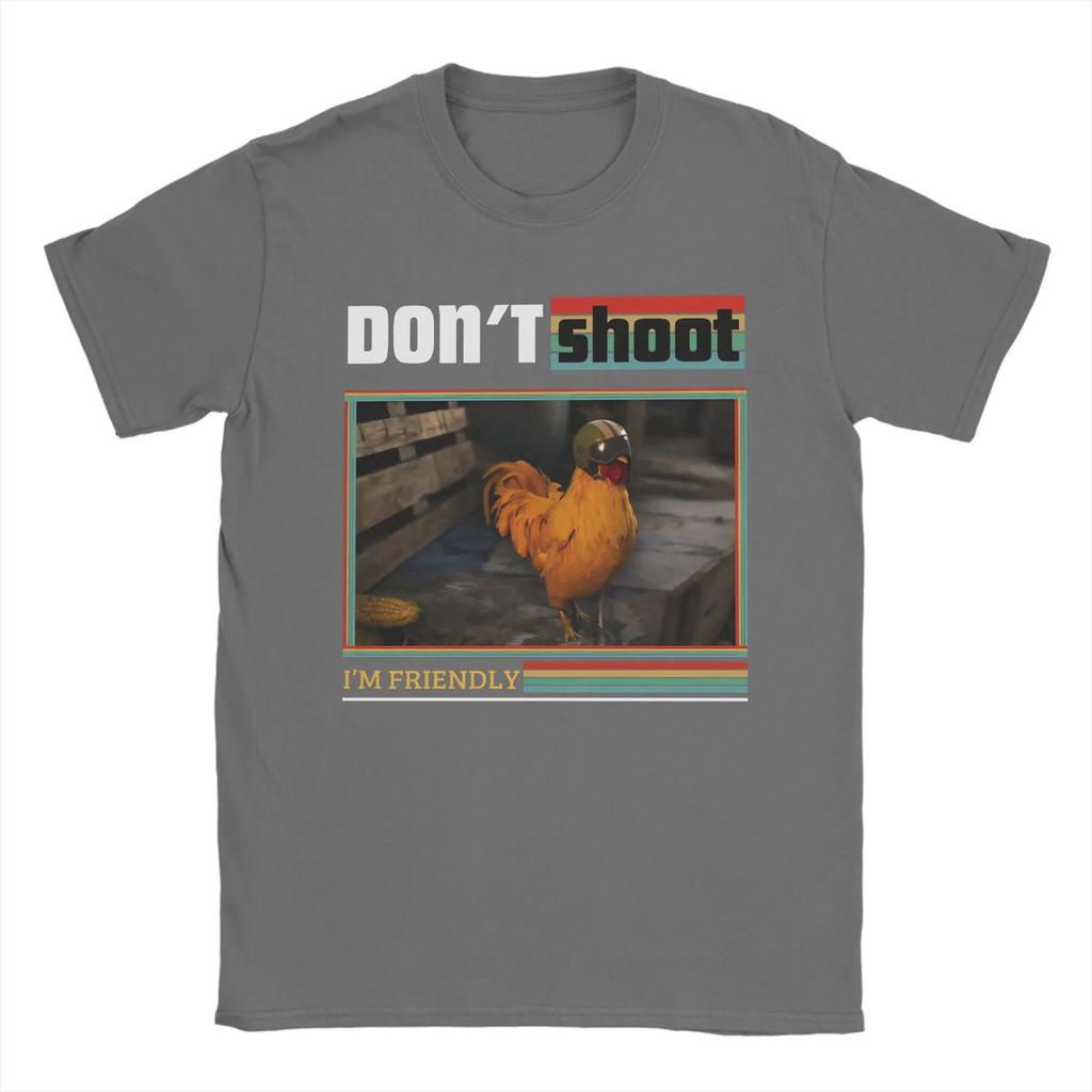 Не Стреляй Я Дружелюбный Футболка Летняя Арк Рейдеры Харадзюку Футболки Мужские Хлопок Круглый Вырез Оверсайз Топ Футболки Короткий Рукав Футболка