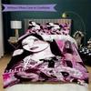 RESCENE WONI Pattern Bedding uilt Set uilt Cover Pillowcase Home Decoration Birthday Gift (1 * duvet cover + 2 * pillowcase without core)