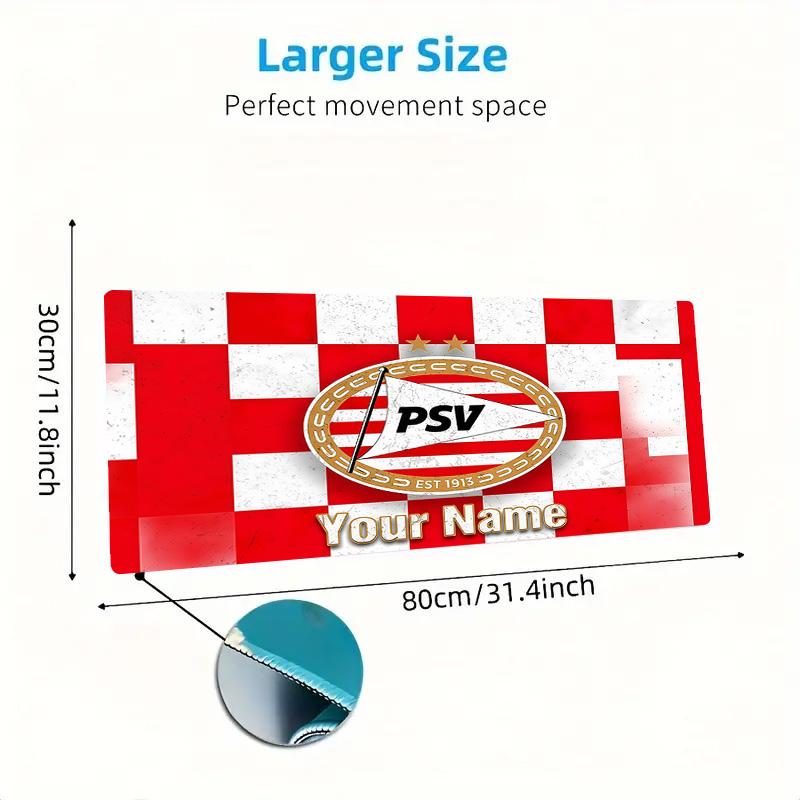 Pheilips Sport Custom Name Large Size Mouse Pad Large Gaming Table Cushion Non-slip Laptop Tablet Big Mousepad XXL Mat Mini PC Playmat With Lock edge