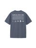 Футболка с историческим логотипом North Cut and Sew Washed, цвет серо-голубой, размер S [The Face], с коротким рукавом S/S