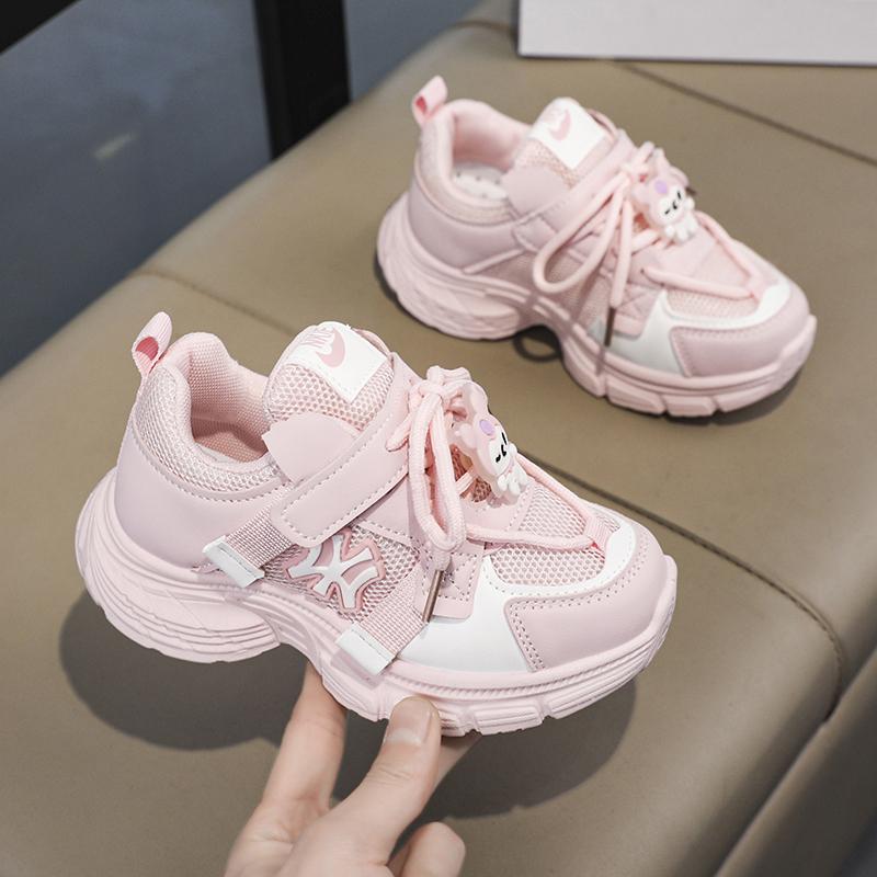 Детская мода Four Seasons Дышащая повседневная обувь для детей Бег Спорт Студенты Девочки Трендовые удобные кроссовки для спортзала