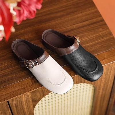 Модные женские тапочки Повседневная обувь на среднем каблуке Удобные туфли-слингбэки Дизайнерские туфли-лодочки Женские сандалии 2025 Летний тренд Бренд Zapatos Женские