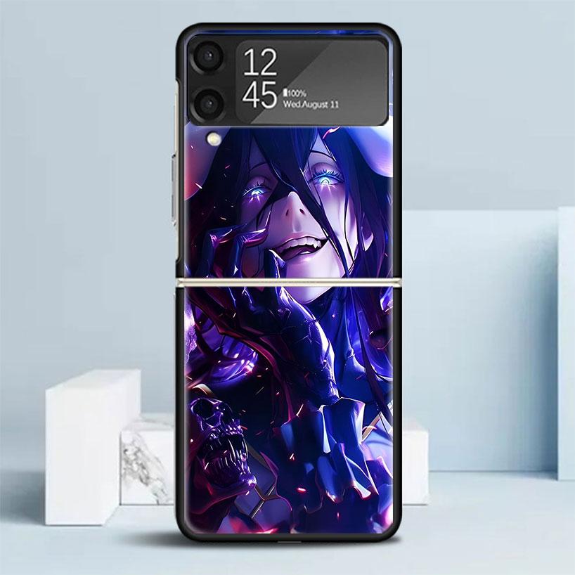 Чехол для телефона с аниме Альбедо Повелитель для Samsung Galaxy Z Flip7 Flip6 5G Flip5 Flip4 Flip3 ZFlip 7 6 3 4 5 Ударопрочная задняя крышка Gal