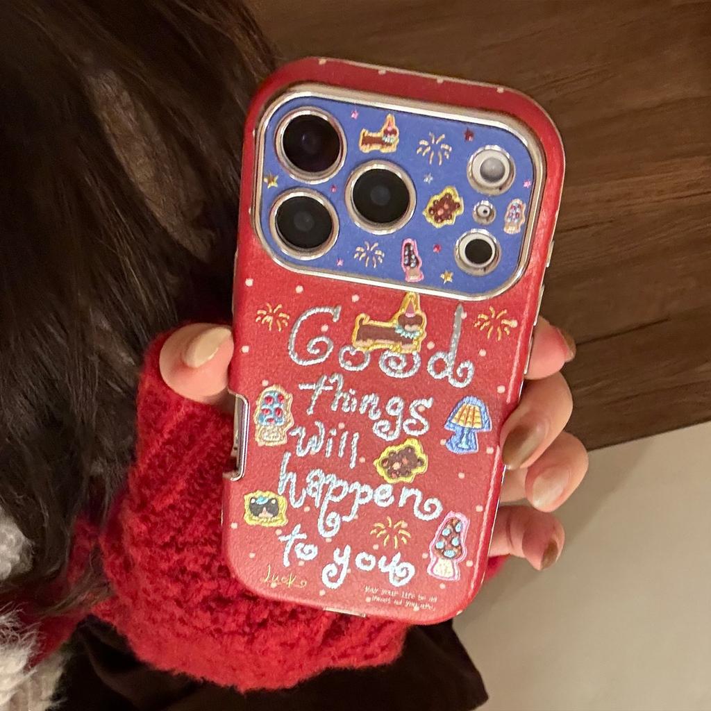 Новогодний золотой чехол для мобильного телефона Apple 17promax Iphone16 Красное Благословение 15 Гальванизированный 13 Полностью закрывающий чехол для мобильного телефона