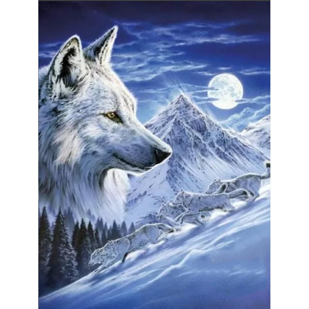 Алмазная картина животное Алмазная вышивка волк картина стразами зима из бисера DIY Новое поступление ремесло