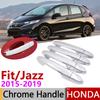 Для Honda FIT JAZZ MK3 2015 ~ Роскошный хромированный чехол для внешней дверной ручки, автомобильные аксессуары, набор накладок, 2016 2017