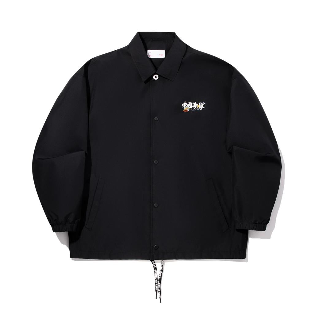 Li Ning X Sam Taylor Collaboration Comfortable Simple Loose Casual Polo Jacket Men Jacket Black AFDV845-1