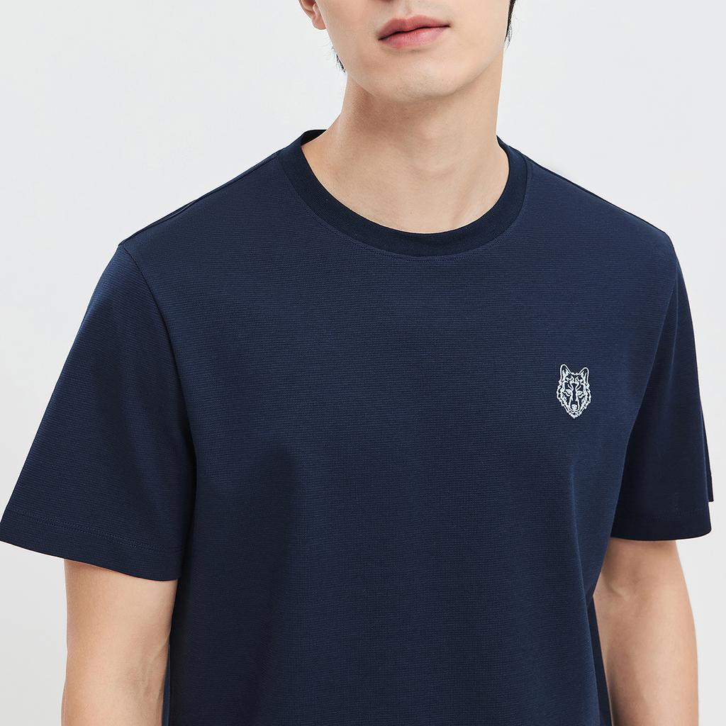 Seven Wolves Men's Liquid Ammonia Cool Feeling Waffle Short Sleeve Round Neck T-shirt