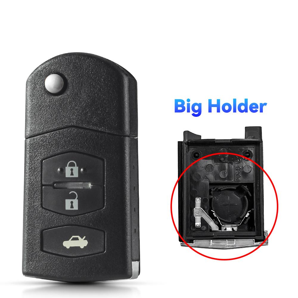 KEYYOU 10x 2/3/4 Buttons Remote Key Case Fob Shell Flip Folding For Mazda 2 3 5 6 M6 MX5 CX5 CX7 CX9 RX8 2011-2015