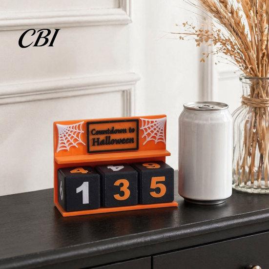 Spooky Holiday Countdown Display Halloween Calendar Block, 3D Printed Advent Calendar, Daily Coffee Table Centerpiece Count Down to Decor for Mantel,