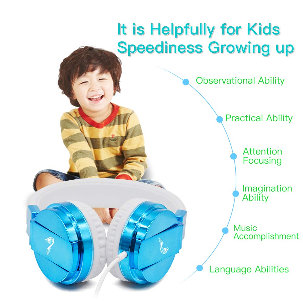 Наушники Soundfox для детей, проводные наушники, накладные, стереогарнитура для детей, девочек, мальчиков, подростков, взрослых, разъем для iPad, мобильного телефона, компьютера, Kindle