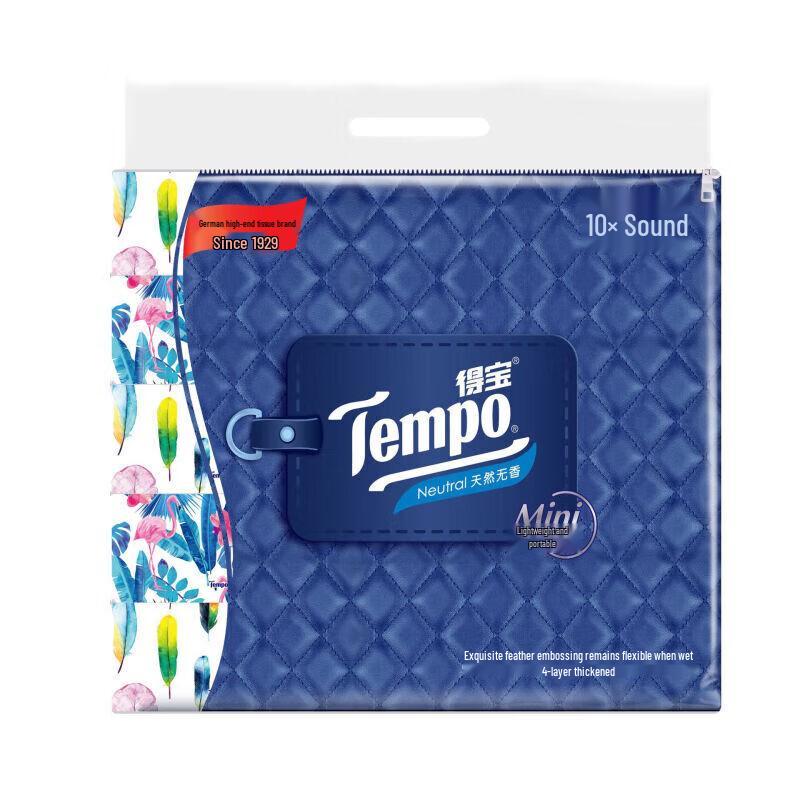 Tempo Mini 4-Ply Facial Tissues, 80 Pulls x 20 Packs