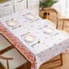 Small Fresh Cherry Blossom Pvc Tablecloth Wind Waterproof Oil-Proof Anti-Scalding Leave-In Rectangular Tablecloth Coffee Table Cloth
