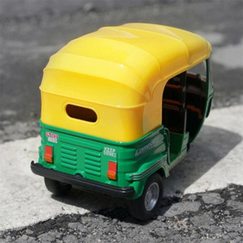 Car Play Toy Decoration Accessory Tricycle Model Tricycle Toy Indian Tricycle Simulation Tricycle