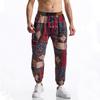 Spring and Summer Men's Linen Cotton Printed Casual Pants