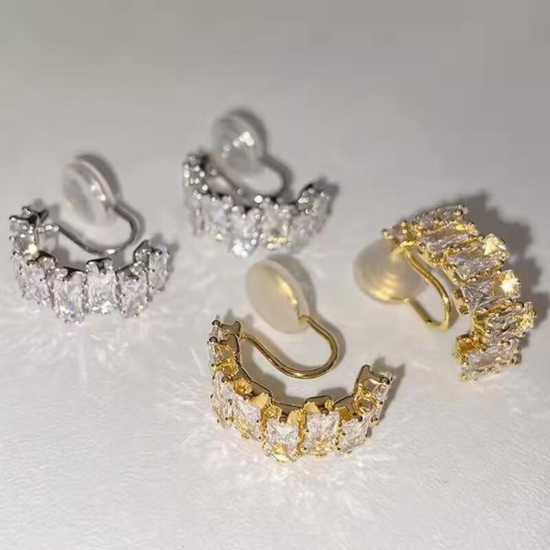 Серьги-клипсы для ушей в форме спирали от комаров, серьги-клипсы без пирсинга, модные полукруглые серьги