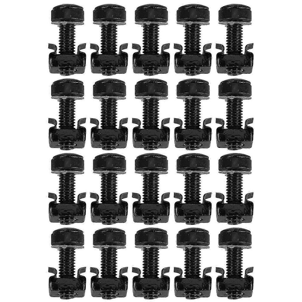 Stainless Steel Cage Nuts and Screws Set for Server Rack, Network Switch, and Cabinet Replacement Hardware