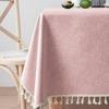 Starink Nordic Rectangular and Square Tablecloth, Water-Repellent, Waterproof, Stylish, Cute Table Mat (Pink, 140x220cm)