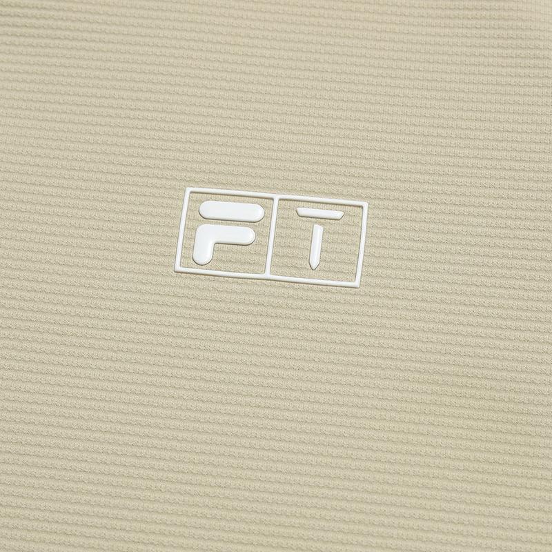 Fila Серия Гольф Простая Модная Спортивная Удобная Футболка-поло с коротким рукавом Женские топы Пшенично-бежевый A11W615105FBG